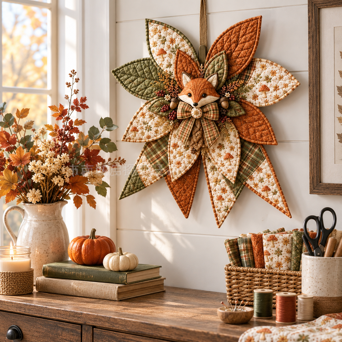 Woodland Fox Quilted Bow Sewing Kit