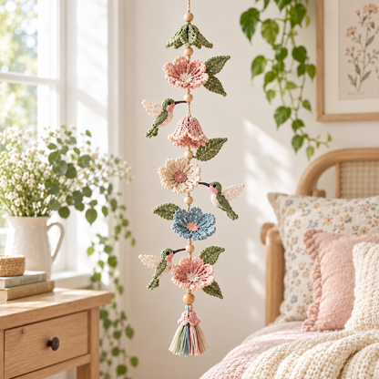 Hummingbird Garden Crochet Garland DIY Kit